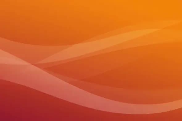 Warm orange waves with smooth gradient background
