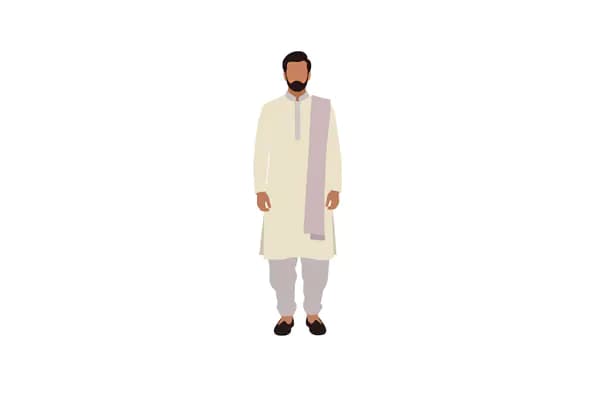 Stylish Kurta Ensemble Vector