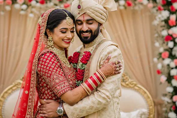 Blissful Indian Wedding Portrait