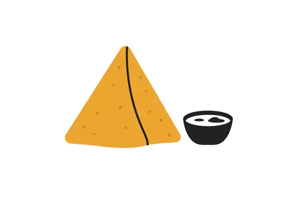 Minimalist Indian Snack Vector