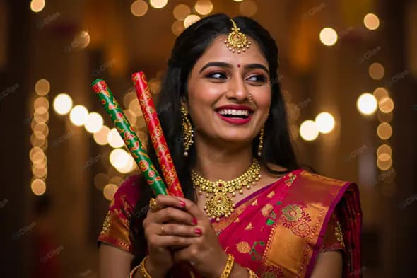 Festive Joy: Traditional Indian Celebration