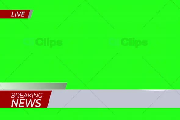Breaking News Lower Third on Green Screen