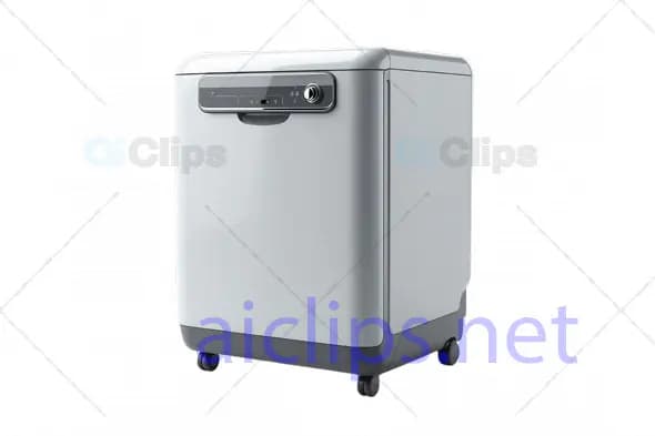 3D Compact Rolling Dishwasher Model