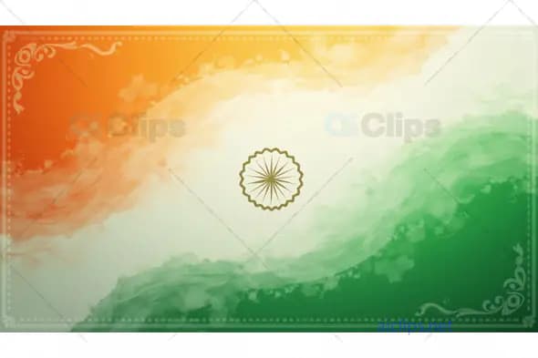 Indian Tricolor Flag Design with Ashoka Chakra