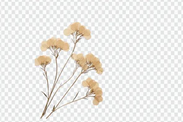 Dried Floral Branches Botanical Illustration PNG Clipart