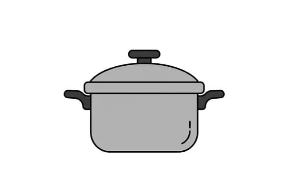 Minimalist Cooking Pot Vector