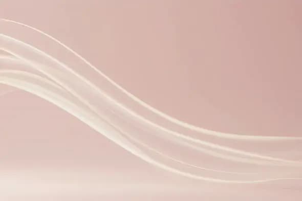 Smooth white curves on soft pink background
