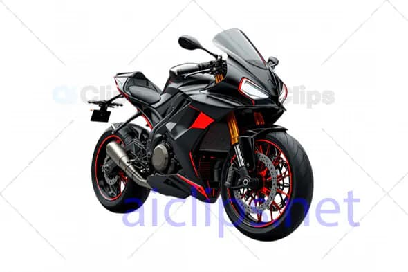Sleek Black Sports Bike 3D Model