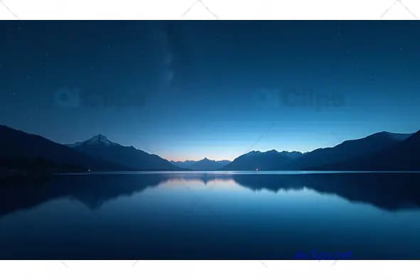 Starry Night Over Serene Mountain Lake