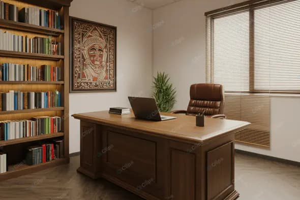 Sophisticated Scholar's Study