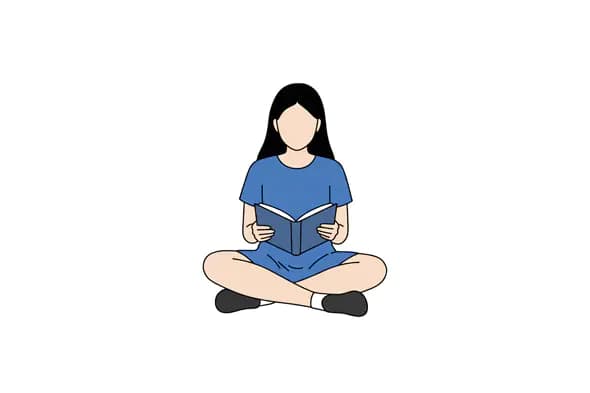 Cross-Legged Reading Figure