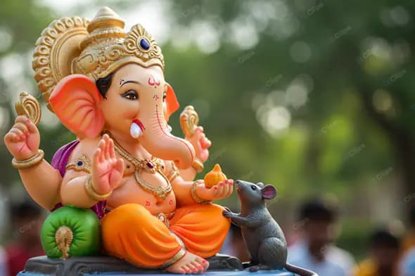 Ganesha's Colorful Blessing