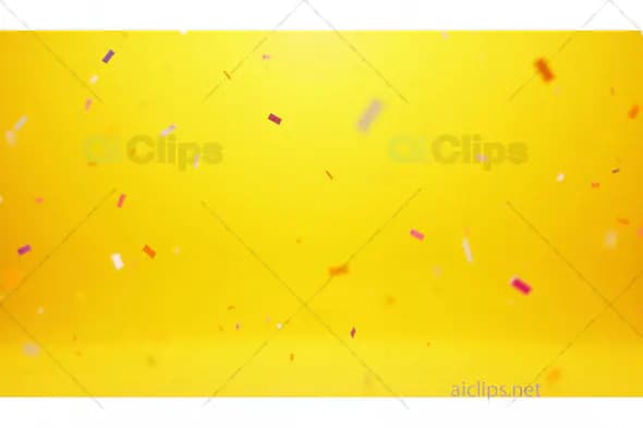 Festive Confetti on Yellow Background