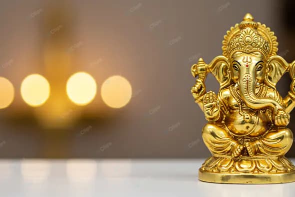 Golden Ganesha: Spiritual Elegance
