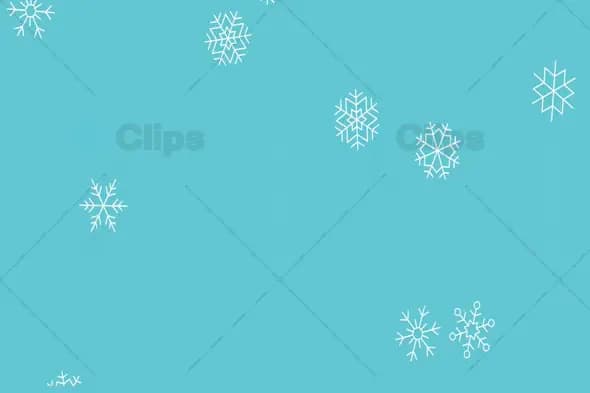 Minimal Snowflake Pattern on Blue Background