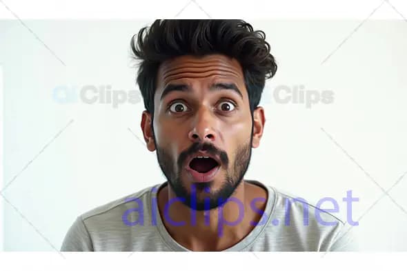 Astonished Man Expression Close-Up