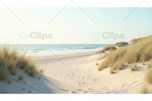 Sunny Beach Path Through Dunes