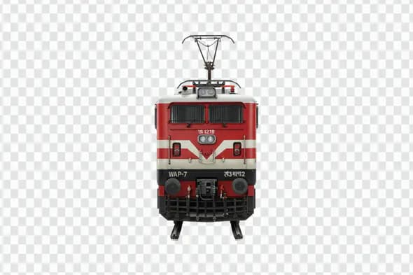 Indian Railway Electric Locomotive WAP-7 Engine PNG