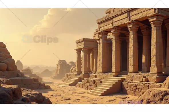 Ancient Desert Temple Ruins