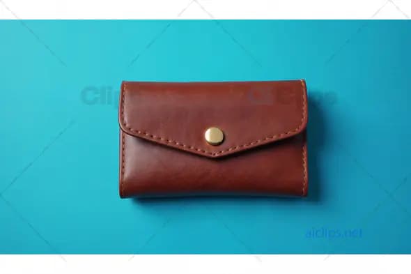 Brown Leather Clutch Wallet