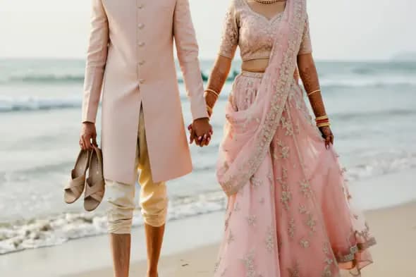 Beach Wedding Stroll