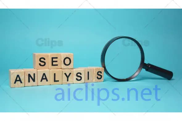 SEO Analysis Concept with Magnifying Glass