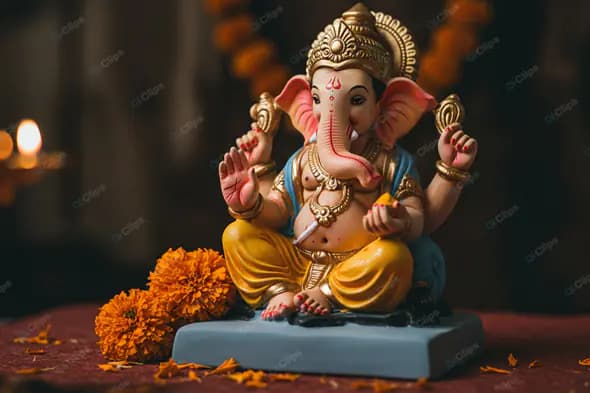 Ganesha's Tranquil Devotion