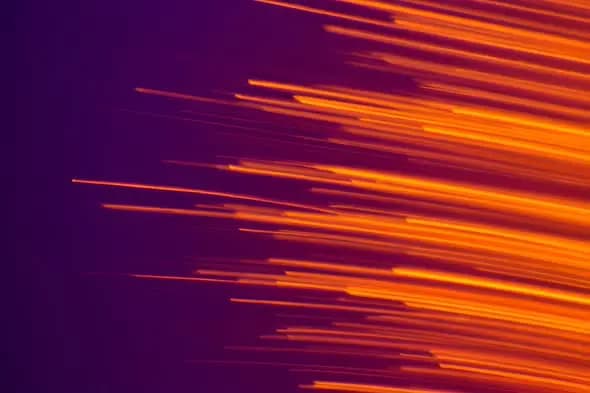 Fiery Orange Streaks on Purple