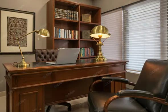 Classic Home Office with Vintage Charm