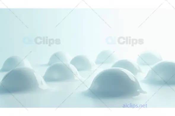 Glossy Minimalist Domes in White Futuristic Landscape