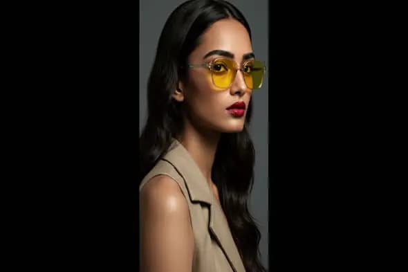 Stylish Sunglasses Fashion Portrait Video