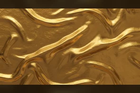 Liquid Gold Texture Background | Glossy Metallic Surface Pattern