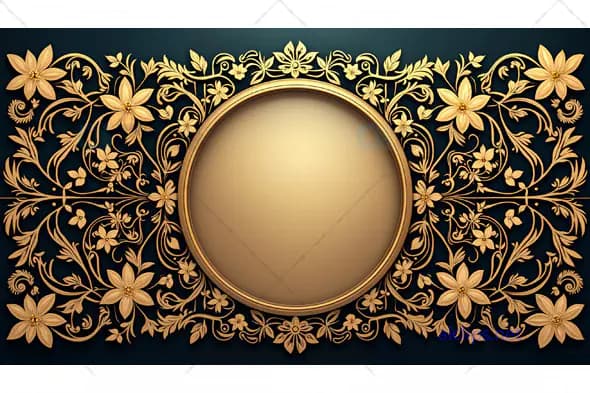 Gold Floral Ornamental Frame