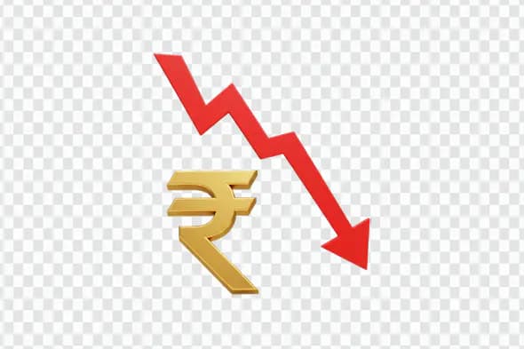 Indian Rupee Decline Financial Graph PNG Clipart