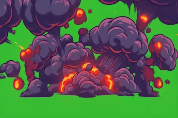 Explosive Cartoon Smoke Animation