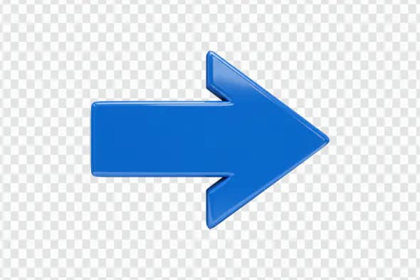 Bright Blue Right-Pointing Arrow Symbol PNG Clipart