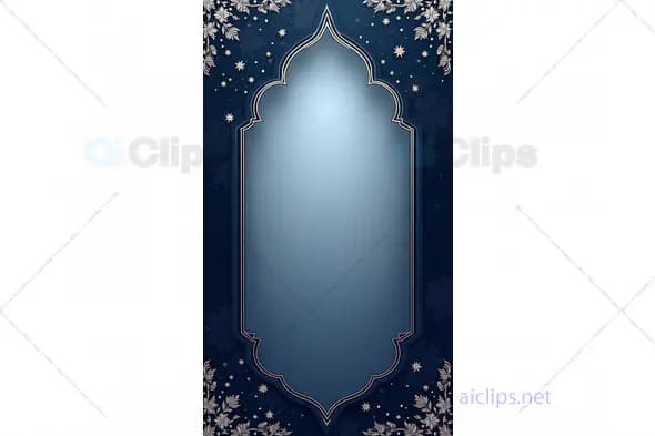 Elegant Blue Ornate Invitation Frame