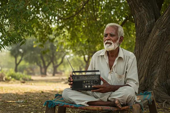 Rural Wisdom: Elder with Radio
