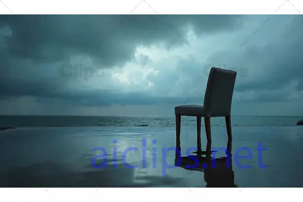 Solitary Chair by the Ocean