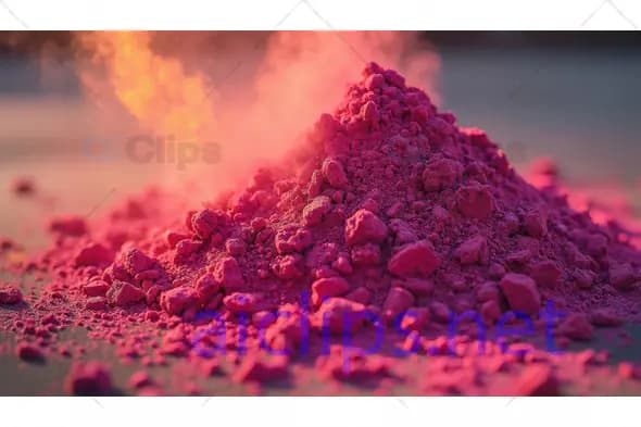 Pink Holi Powder with Color Cloud