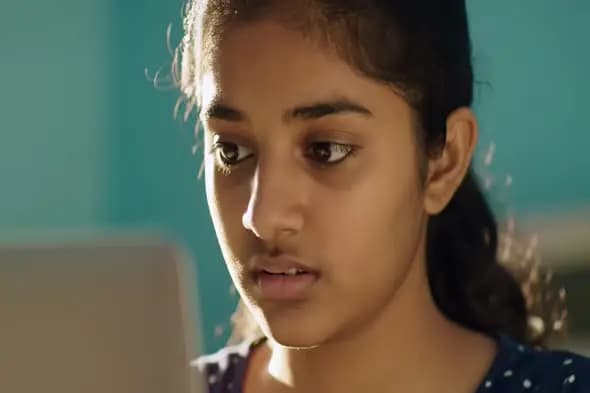 Youthful Concentration on Digital Device