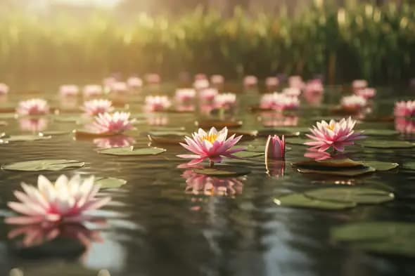Lotus Flower in Pond