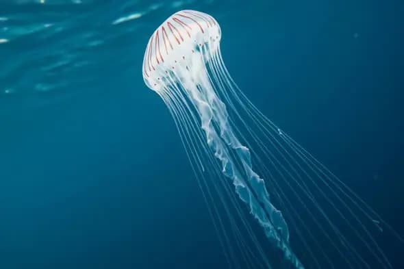 Graceful Jellyfish in Deep Blue
