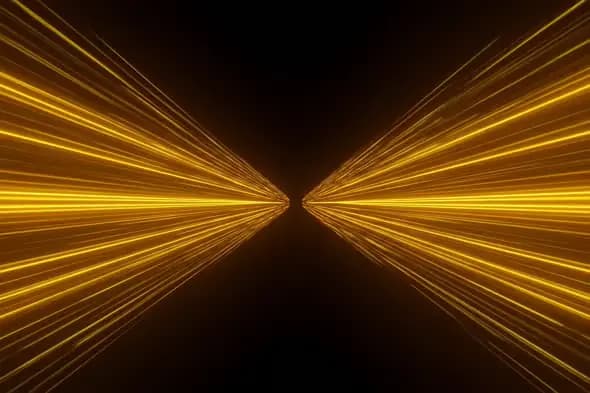 Golden Light Tunnel Perspective