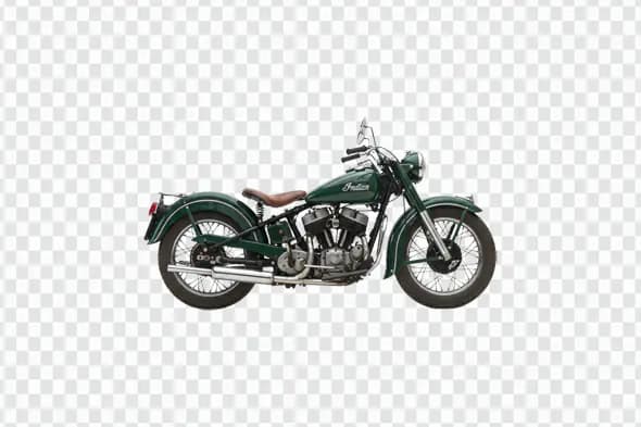 Classic Green Indian Motorcycle Vintage Model PNG