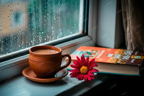 Cozy Rainy Day Window Scene