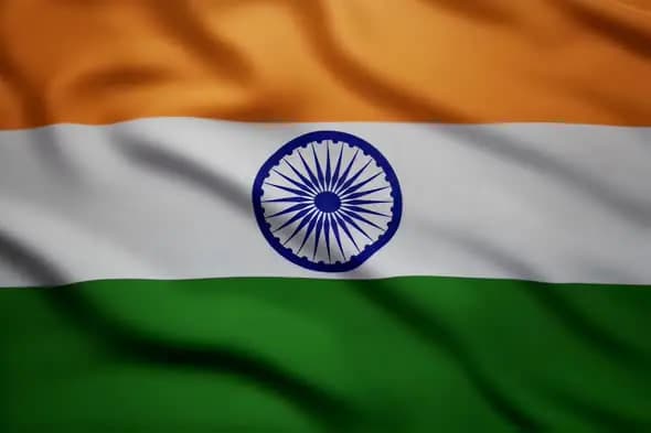 Indian Flag Waving Patriotic Symbol National Pride Animation