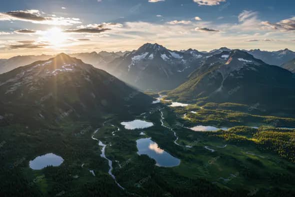 Majestic Mountain Valley Lakes