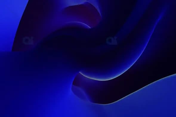 Abstract Flowing Dark Blue Fluid Background
