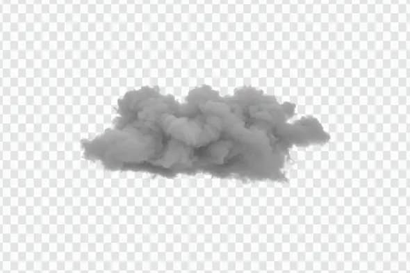Dense Gray Smoke Cloud Effect PNG Clipart